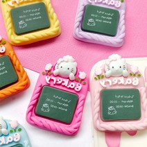 미니 블랙보드 스탠드 칠판 책상 메모판 스몰 가격표 POP, 옐로우