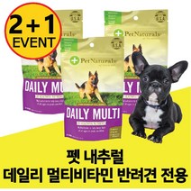 3개 펫 내추럴 데일리 멀티비타민 강아지 반려견 전용 츄어블 30 정 105 g