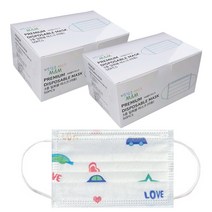 3겹 일회용 어린이 마스크 MB필터 캐릭터 덴탈 3중필터, 100매, MASK러브화이트, 1개입