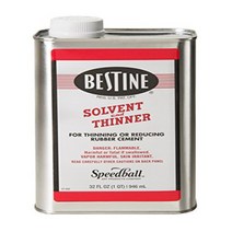Bestine Solvent and Thinner for Rubber Cement – Cleans Ink Adhesive and Parts 32 Ounce Can null, 1, Clear
