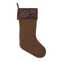 Vickerman Brocade Set Stocking 8” x 19” Gold, 1