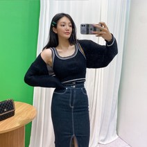 이엘이엘 / (3color) 블링 나시 볼레로 가디건 세트