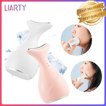 목주름관리법 얼굴 냉각 마사지 얼음 압축 피부 진정 리프팅 쿨러 아이 파우치 목 마사지, 핑크 2.0