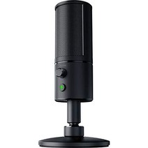 레이저 세이렌 미니 rz19-02290100-r3m1 seiren x usb 콘덴서 마이크 라이브 배송 pc ps4 ps5 블랙, 검은색