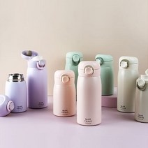 베어 프렌드 어린이 스티커 보온 보냉 텀블러, 350ml