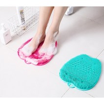 1+1 발의 피로를 풀어줄 애플지압 풋케어 발매트 각질제거 브러쉬 총2개, 민트2개