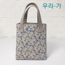 우리가 수제 린넨 캔버스 자체제작 토트백 미니에코백 들꽃