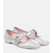 Roger Vivier 로저 비비에 Très Vivier Babies 메탈릭 플랫 슈즈