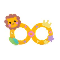 미리사몰B EVA 안경 만들기 세트 DIY 키트 캐릭터 스티커 붙이기 유아 어린이 집 유치원 엄마표 미술 놀이 꾸미기 재료 소근육 발달 장난감 패키지 체험 수업 활동, EVA안경(사자)