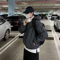 스트릿 윈드브레이커 스트링 후드 바람막이 자켓 점퍼 5821