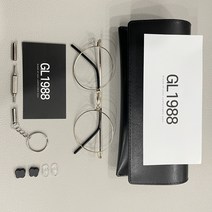 안경사가 직접 만든 티타늄 블루라이트차단안경 맞춤 근적외선차단 GL1988, 54일반코받침, 블루+변색브라운, 블랙골드