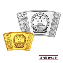 동전수집 근대주화 기념주화 2022년 호랑이띠 부채모양 기념 금은화 10g 금화 + 30g 은화, 섹터 금 10g + 은 30g