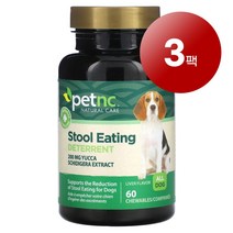 리암마켓 petnc NATURAL CARE 펫엔시 강아지용 대변 ​​억제제 츄어블 60정 1팩, 3팩