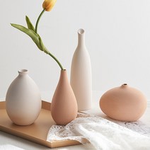 더준 빈티지 오브제 도자기 세라믹 꽃병 인테리어 화병 매병 달항아리, 달항아리 B