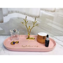 장식장 화장대 골든 트레이, 핑크(버전1 Good Life)