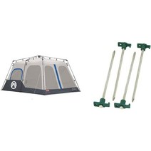 콜맨 8인용 대형 텐트 인스턴트 패밀리 텐트 대가족 캠핑 여유있는 공간 차박 장박, 파란색 (이미지의 펙 포함x)