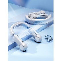 캠핑에어컨 이동식 코끼리 실외기없는 에어컨 웨어러블 넥 밴드 팬 휴대용 넥 팬 usb 블레이드리스 냉각 팬 모바일 쿨러 스포츠 팬, 3000ma-냉각-백색