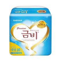 금비 남녀공용 프리미엄 와이드매직 성인기저귀 대형, 10매, 1팩