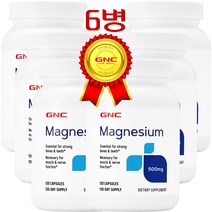 GNC Magnesium 500mg 120 Capsules 마그네슘 120정 6병