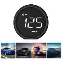 차량용 디지털 HUD GPS 스피드 미터 속도계 HUD, 블랙AND화이트