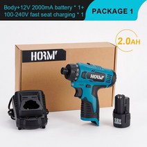 무선드릴 리튬 이온 배터리 무선 스크루 드라이버 전기 드릴 홀 렌치 공구 12V, 02 1Charger 1Battery_03 UK