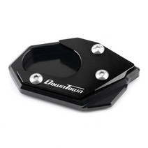 오토바이 알루미늄 킥 스탠드 플레이트 확장 패드 스탠드 확대기 KYMCO 다운타운 350 300i 다운 타운 125/200/300/350 2019-2021, DownTown Black