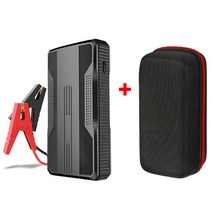 초대용량 초고속 보조배터리 파워뱅크 에서 선박 us 20000mah 휴대용 자동차 점프 스타터 보조베터리 비상 부스터 시작 LED 손전등 경량 대용량, [02] Black with Box