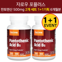 2통 자로우 포뮬러스 판토텐산 500 mg 100정 6개월분