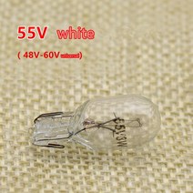 전기차 충전기 컨트롤러 디스플레이 및 신호등 전구 6 개 12V/55V/72V 3W 램프 방향 지시등 T10 W5W 전기 자전거 스쿠터 바이크 오토바이 용, [03] 55V 3W white, 03 55V 3W white