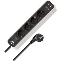 독일 브레넨스툴 멀티탭 Brennenstuhl 에코라인 4구(USB 충전 포함화이트/블랙), USB 포함, 4 화이트/블랙, 4구형