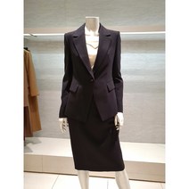 [린 LYNN] (L523) 베이직 싱글 버튼 자켓 스커트 정장 세트 (LGJKMJ9900SKMJ9900BK)
