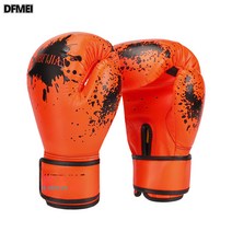 DFMEI 권투 글러브 트레이닝 이종격투기 전용, 형광오렌지, 12온스[성인용]