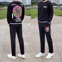 [당일발송] 기모 특양 트레이닝복 세트 운동복 츄리닝 남자 남성 트레이닝 커플티 AV-308P