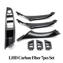 자동차 패널 자동차 인테리어 플라스틱 도어 팔걸이 창 스위치 패널 풀 핸들 BMW 5 시리즈 F10 520i 용 7, 09 LHD CarbonFiber 7PCS