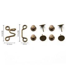 네일 프리 허리 버클 닫기 제품 보이지 않는 조절 가능한 스냅 버튼 탈착식 분리형 의류 바지 재봉 도구, Bronze 2