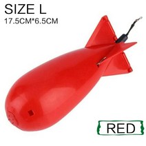 FLYSAND 잉어 낚시 대형 로켓 폭탄 태클 피더 펠렛 플로트 미끼 홀더 제조 업체 액세서리, [06] Size L - Red, 1개