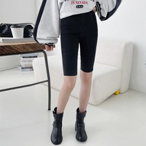 레이온 블랙 스판 5부 팬츠