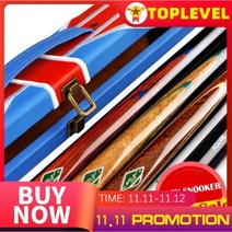 RILEY 스누커 키트 수제 3/4 피스 큐 전문 확장 10mm 팁 당구 케이스 포함 원피스 큐, 34 piece RMA
