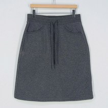 빈티지다온 유니클로 안감기모 밴딩 코튼 스커트 다크그레이M