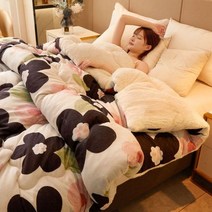 워셔블양모이불 겨울양모이불 겨울이불 거위털 두꺼운 이불 캐시미어 겨울에 매우 따뜻한 양면 벨벳 두껍고, C_150X200cm 3kg