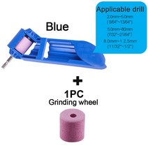 Drill Bit Sharpener Corundum Portable Grinding Wheel Tool Resisting Polishing Grinder 2.0-12.5mm A33, 04 Blue with 2 Stones