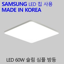 슬림 심플 방등 60W 국산 LED 조명 안방등 형광등