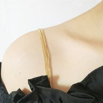 보드미 오프숄더 패션브라끈 패션 메탈 체인 큐빅 브래지어끈