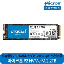 마이크론 대원 정품 SSD NVMe Gen 3.0 M.2 2280, 마이크론 P2 2TB