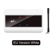휴대용 4G LTE 라우터 유심 핫스팟 무선 와이파이 차량용 캠핑용 라우터, B 흰색 EU 버전, 1개