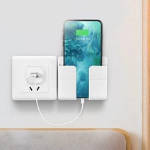 차차미 5P 간편부착 벽걸이 리모컨 정리함 수납걸이, 5개, 화이트