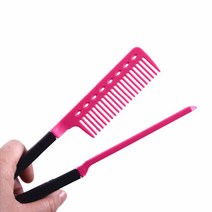 포마드빗 미용 V 형 스트레이트 빗 헤어 브러시 프로 살롱 이발 DIY 스타일링 도구 정전기 방지, 01 Rose red
