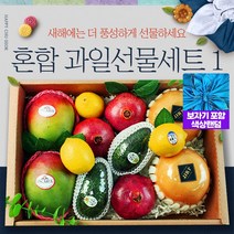 설 명절 혼합 과일선물세트 1 애플망고 배 아보카도 석류 프리미엄 과일선물박스 과일바구니 구정 과일선물, 명절 과일선물세트1+보자기포장