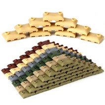 Ww2유럽군레고피규어 전장용 벙커 샌드백 장면 빌딩 장남감 2 차 세계 대전 군인, Brown Red:75