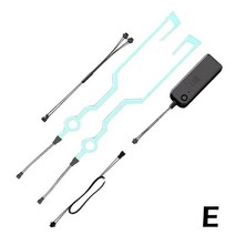 오토바이 커스텀 헬멧 만들기 스티커 LED 라이트모드키트 야간라이딩 야광, E